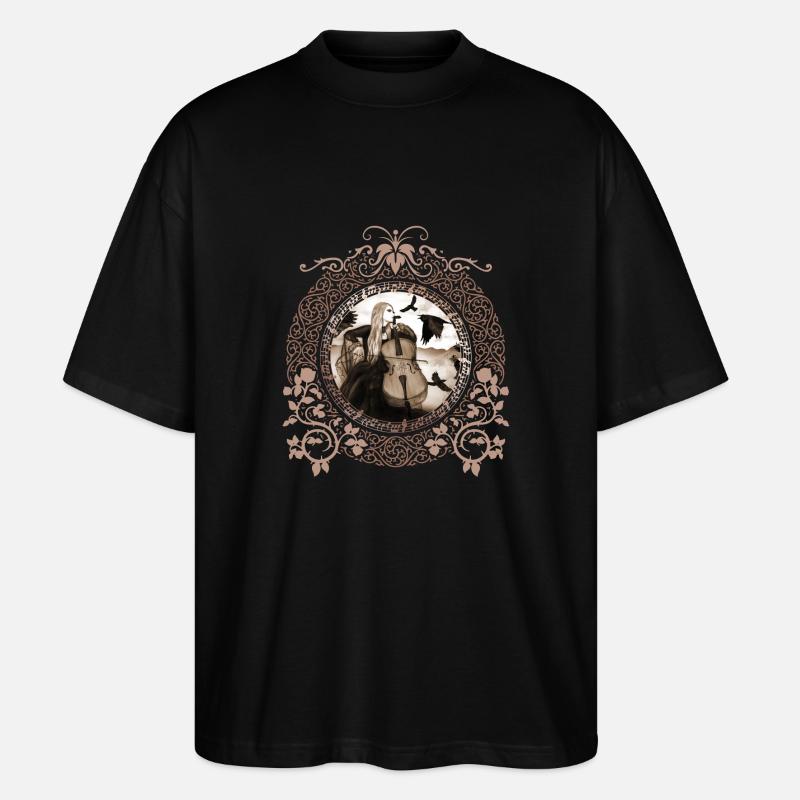 Gothic Cellist - Stanley/Stella Oversized Unisex Bio T-Shirt Blaster 2.0 - Schwarz