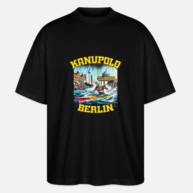 Canoe Polo Berlin Graffiti - Stanley/Stella Oversized Unisex Organic T-shirt Blaster 2.0 - black