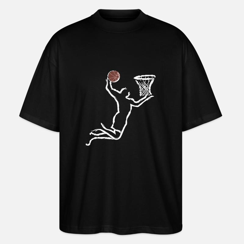 Basketteur Basket ball - T-shirt bio Blaster 2.0 coupe oversize Stanley/Stella Unisexe - noir