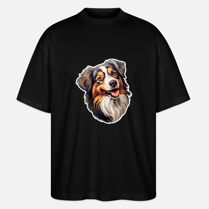 Australian Shephard treu - Stanley/Stella Oversized Unisex Bio T-Shirt Blaster 2.0 - Schwarz