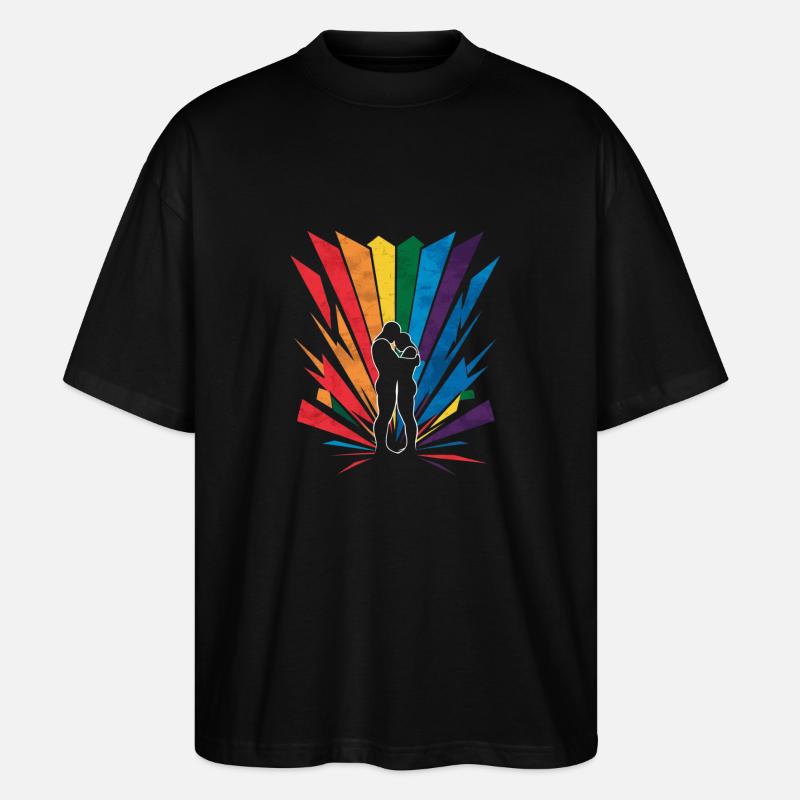 LGBT, Regenbogen-Pride-Monat - Stanley/Stella Oversized Unisex Bio T-Shirt Blaster 2.0 - Schwarz