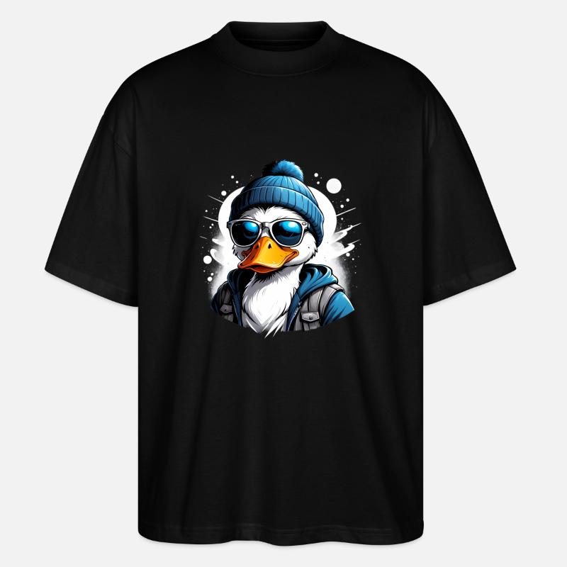 Hispter Ente - Stanley/Stella Oversized Unisex Bio T-Shirt Blaster 2.0 - Schwarz