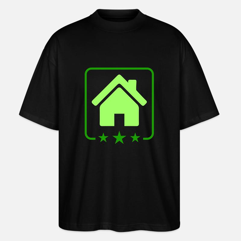 Icône de la maison Icône - T-shirt bio Blaster 2.0 coupe oversize Stanley/Stella Unisexe - noir