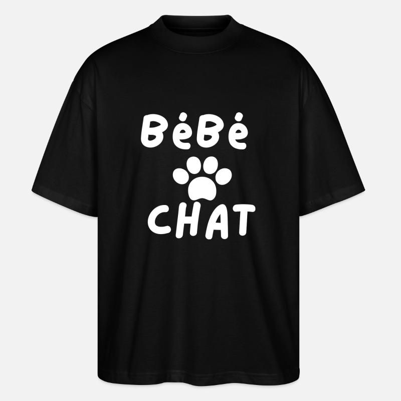 Bébé chat - T-shirt bio Blaster 2.0 coupe oversize Stanley/Stella Unisexe - noir