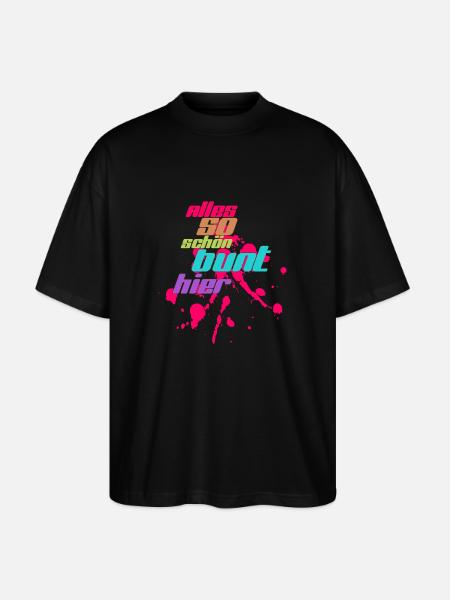 alles bunt - Stanley/Stella Oversized Unisex Bio T-Shirt Blaster 2.0 - Schwarz