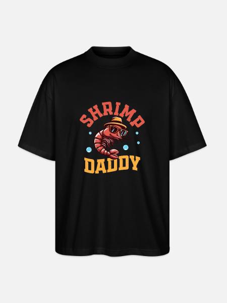 Shrimp Daddy Seafood Shrimp Lover - Stanley/Stella Oversized Unisex Organic T-shirt Blaster 2.0 - black