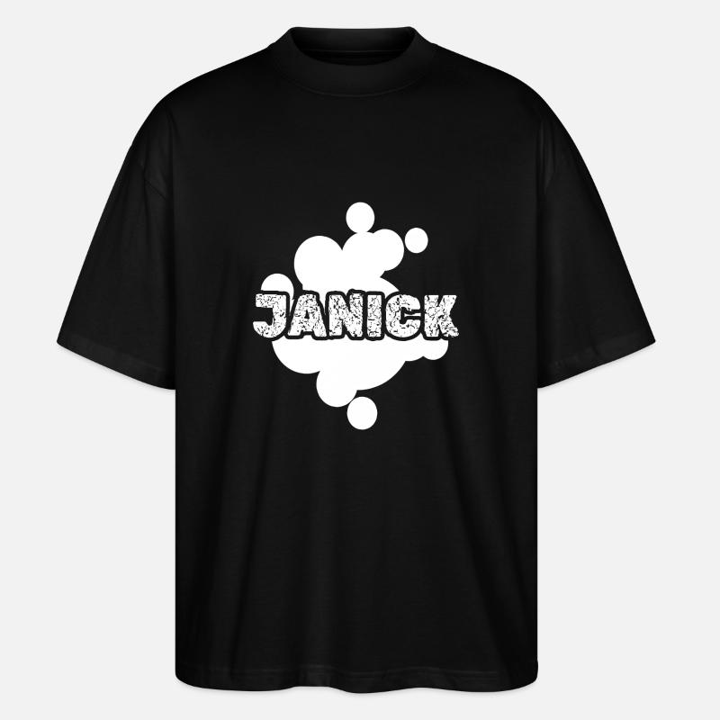 Janick als Janick - Stanley/Stella Oversized Unisex Bio T-Shirt Blaster 2.0 - Schwarz