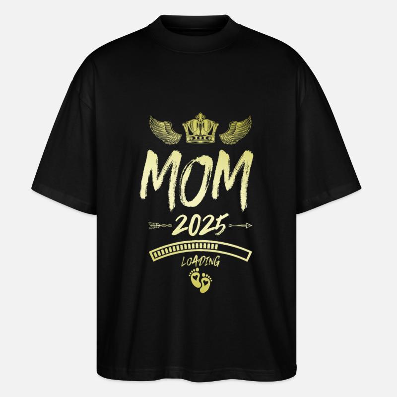 Mama 2025 Loading Mom Spruch - Stanley/Stella Oversized Unisex Bio T-Shirt Blaster 2.0 - Schwarz