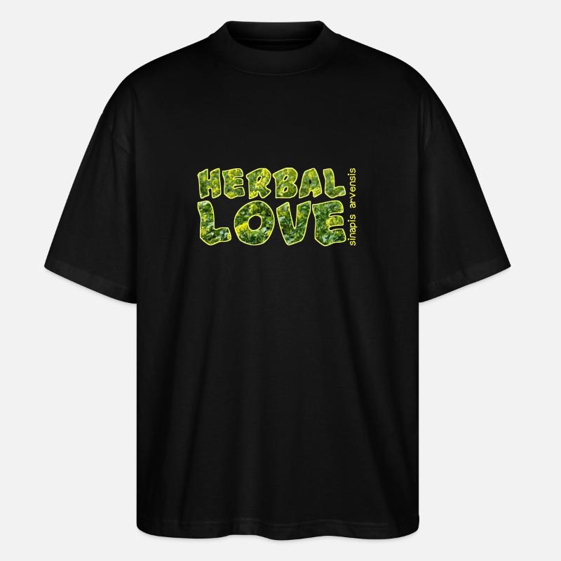 herbal love ackersenf - Stanley/Stella Oversized Unisex Bio T-Shirt Blaster 2.0 - Schwarz