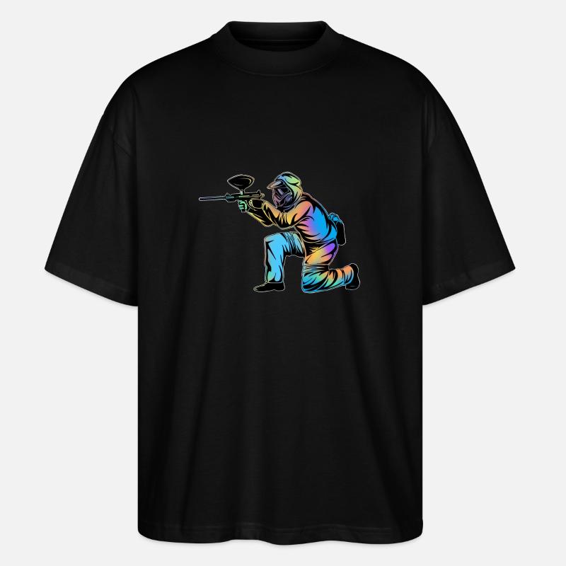 Paintball - Stanley/Stella Oversized Unisex Bio T-Shirt Blaster 2.0 - Schwarz