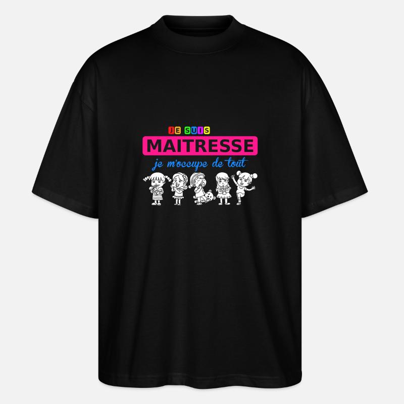 je suis maitresse - Stanley/Stella Oversized Unisex Bio T-Shirt Blaster 2.0 - Schwarz