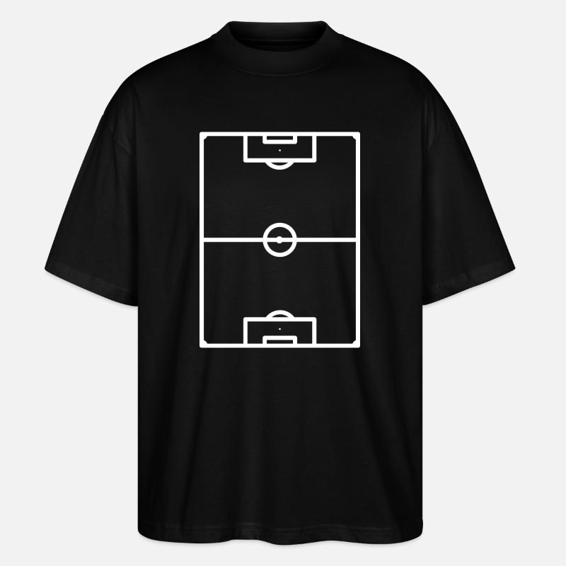 Fußballfeld - Stanley/Stella Oversized Unisex Bio T-Shirt Blaster 2.0 - Schwarz