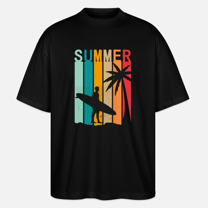 Surfen - Stanley/Stella Oversized Unisex Bio T-Shirt Blaster 2.0 - Schwarz