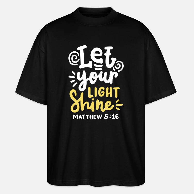 Bibelvers Christlich - Stanley/Stella Oversized Unisex Bio T-Shirt Blaster 2.0 - Schwarz