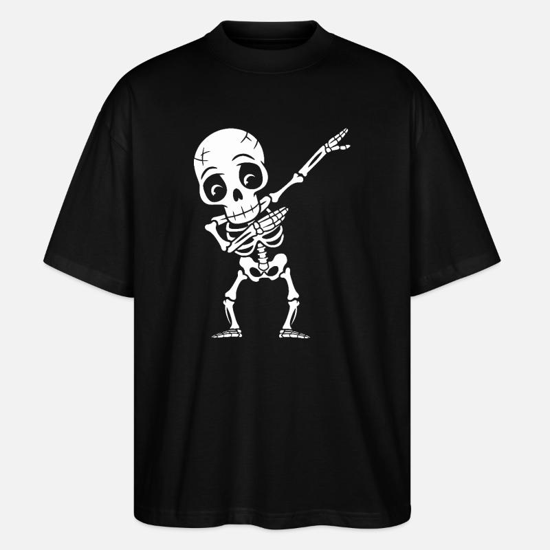 Dabbing Skelett - Stanley/Stella Oversized Unisex Bio T-Shirt Blaster 2.0 - Schwarz
