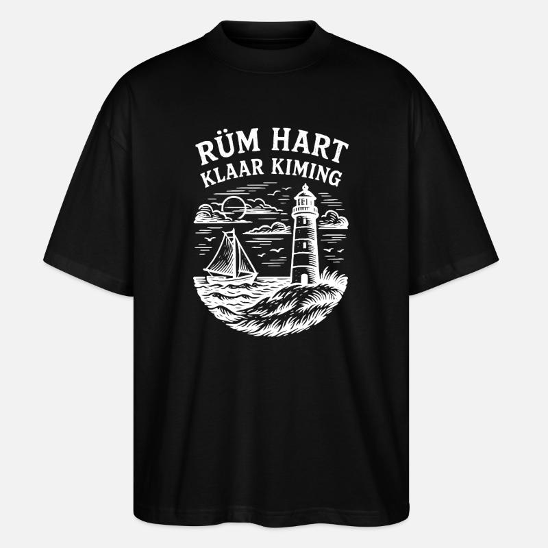 Rüm Hart - Clair Kiming - blanc - T-shirt bio Blaster 2.0 coupe oversize Stanley/Stella Unisexe - noir