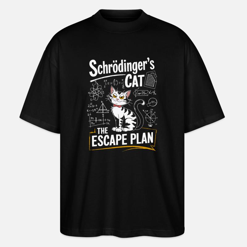 Schrödinger Cat: Der Fluchtplan - Stanley/Stella Oversized Unisex Bio T-Shirt Blaster 2.0 - Schwarz