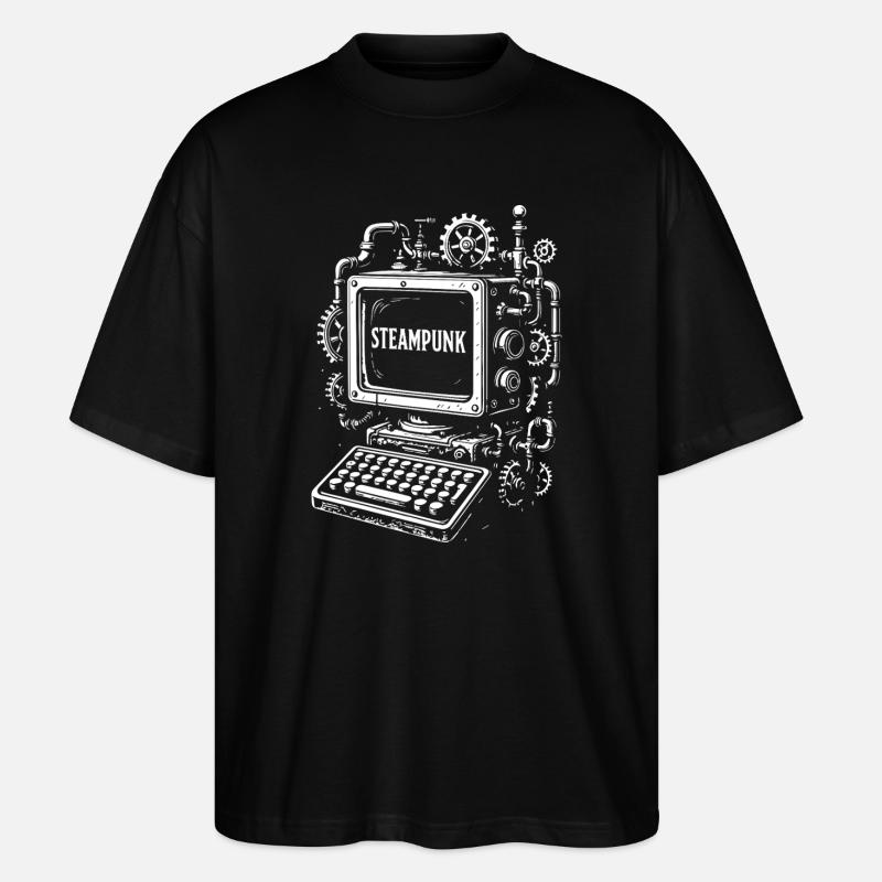Steampunk Computer Getriebe - Stanley/Stella Oversized Unisex Bio T-Shirt Blaster 2.0 - Schwarz