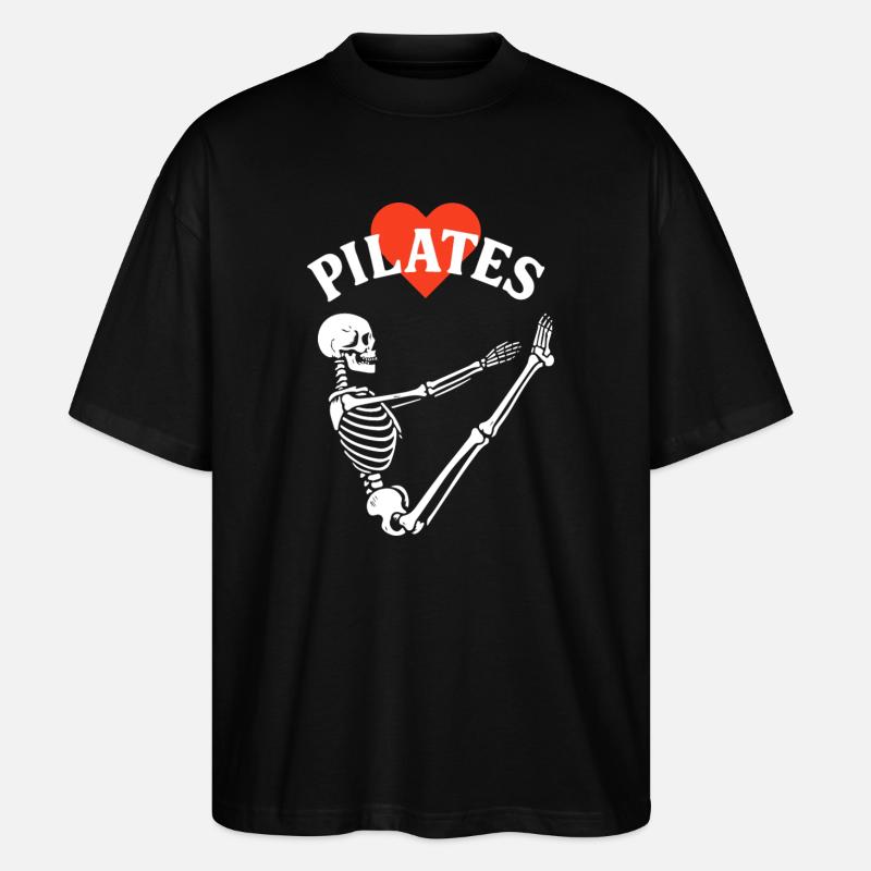 Pilates-Skelettherz - Stanley/Stella Oversized Unisex Bio T-Shirt Blaster 2.0 - Schwarz