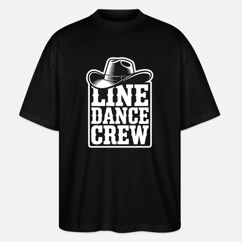 LineDance Crew Logo - Stanley/Stella Oversized Unisex Bio T-Shirt Blaster 2.0 - Schwarz