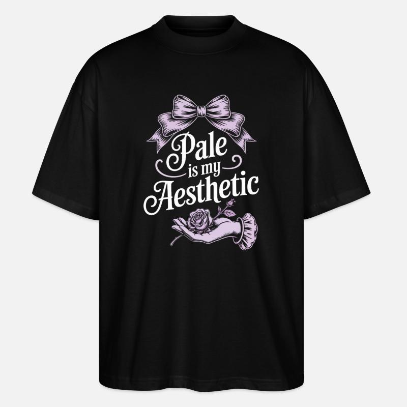Écriture esthétique pâle avec nœud - T-shirt bio Blaster 2.0 coupe oversize Stanley/Stella Unisexe - noir