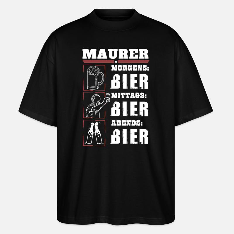 Mon quotidien de maçon - T-shirt bio Blaster 2.0 coupe oversize Stanley/Stella Unisexe - noir