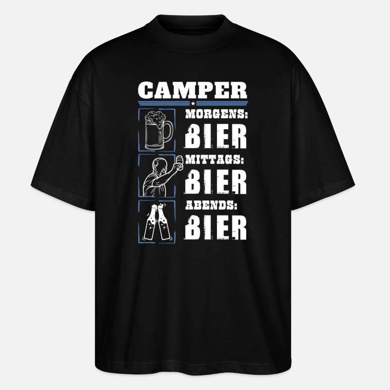Mon quotidien de campeur - T-shirt bio Blaster 2.0 coupe oversize Stanley/Stella Unisexe - noir