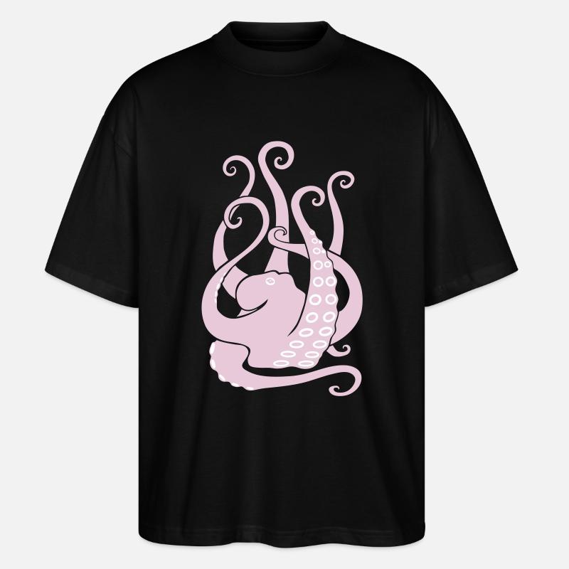 oktopus octopus krake tintenfisch squid tauchen - Stanley/Stella Oversized Unisex Bio T-Shirt Blaster 2.0 - Schwarz