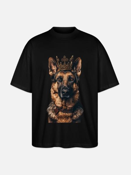 German Shepherd - Stanley/Stella Oversized Unisex Organic T-shirt Blaster 2.0 - black