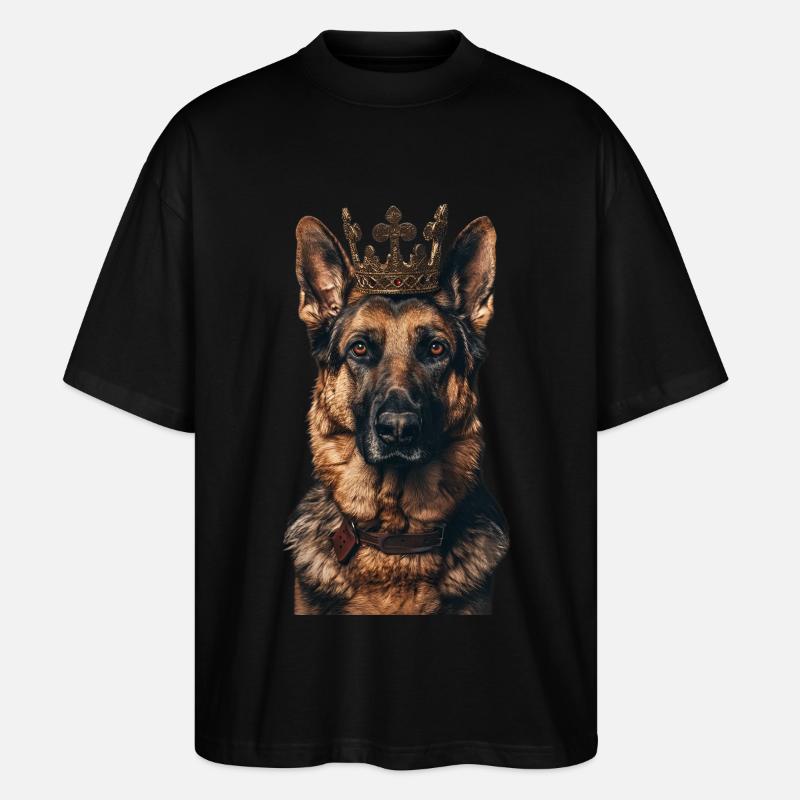 German Shepherd - Stanley/Stella Oversized Unisex Organic T-shirt Blaster 2.0 - black