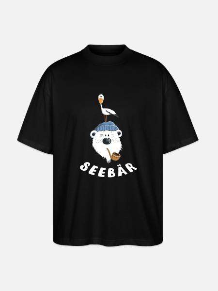 Süßer Seebär - Stanley/Stella Oversized Unisex Bio T-Shirt Blaster 2.0 - Schwarz