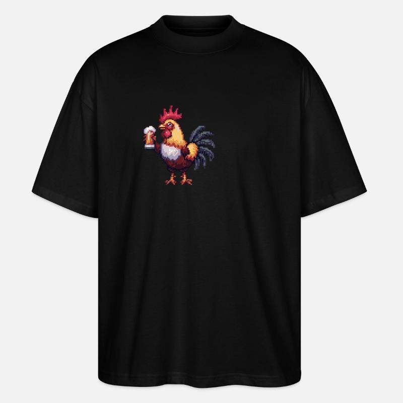 Hahn Bier Pixel - Stanley/Stella Oversized Unisex Bio T-Shirt Blaster 2.0 - Schwarz