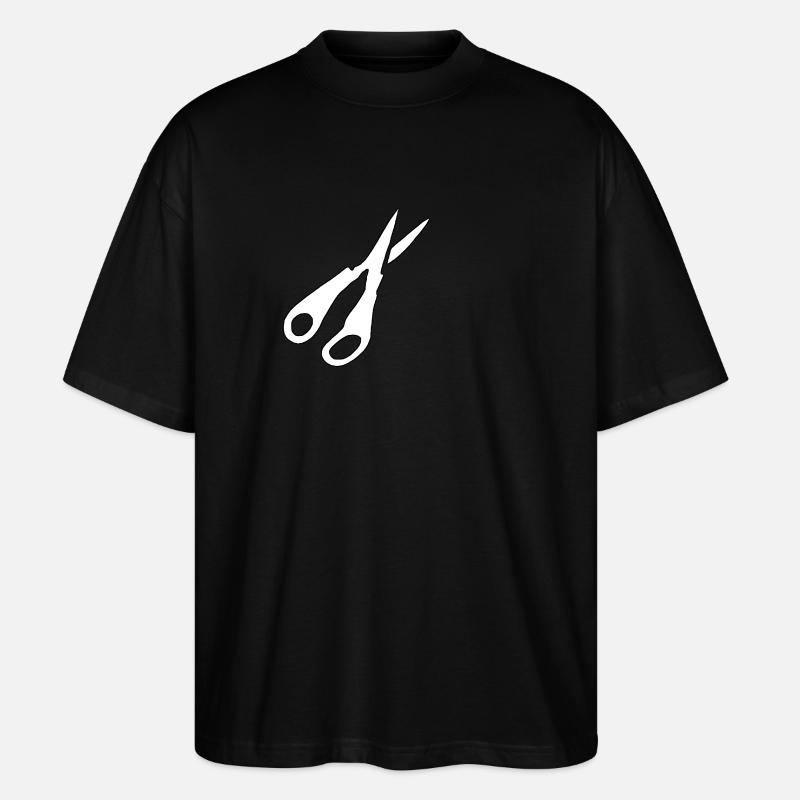 Silhouette de ciseaux - T-shirt bio Blaster 2.0 coupe oversize Stanley/Stella Unisexe - noir