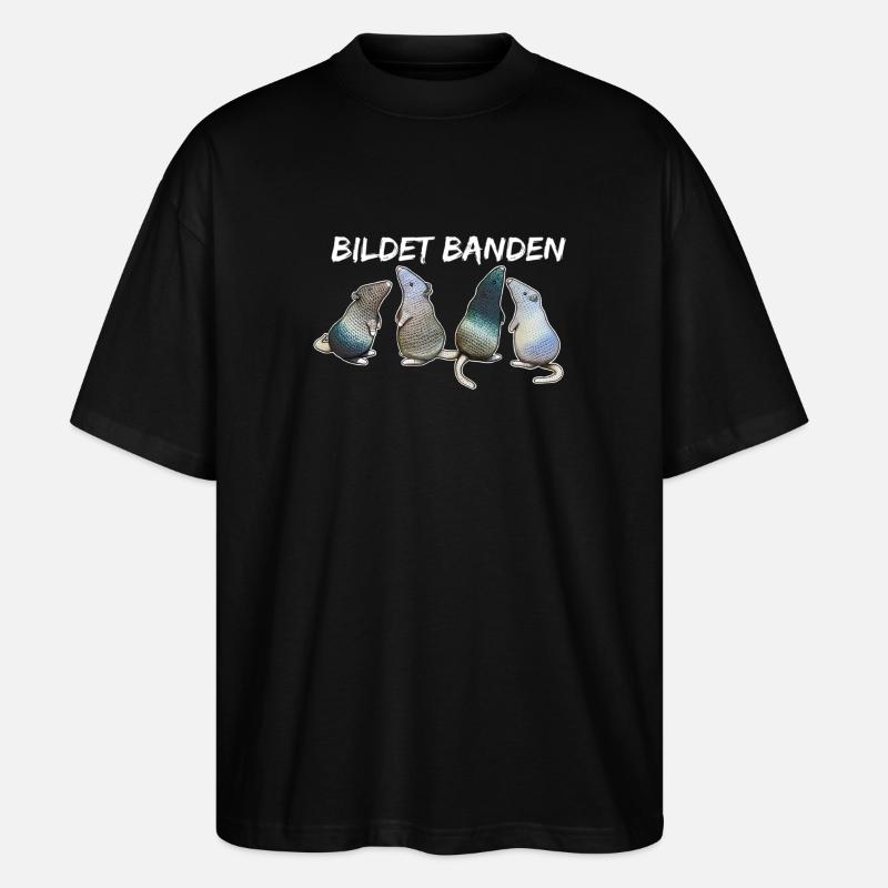 Ratten - Bildet Banden - Stanley/Stella Oversized Unisex Bio T-Shirt Blaster 2.0 - Schwarz