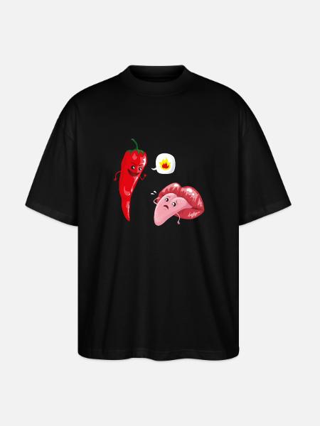 Chili & Zunge - Stanley/Stella Oversized Unisex Bio T-Shirt Blaster 2.0 - Schwarz