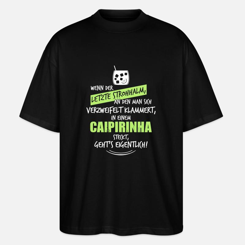 Letzter Strohhalm Caipirinha - Stanley/Stella Oversized Unisex Bio T-Shirt Blaster 2.0 - Schwarz