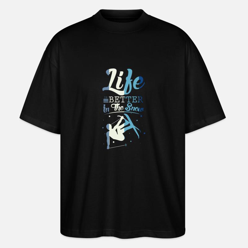 Ski freestyle - T-shirt bio Blaster 2.0 coupe oversize Stanley/Stella Unisexe - noir