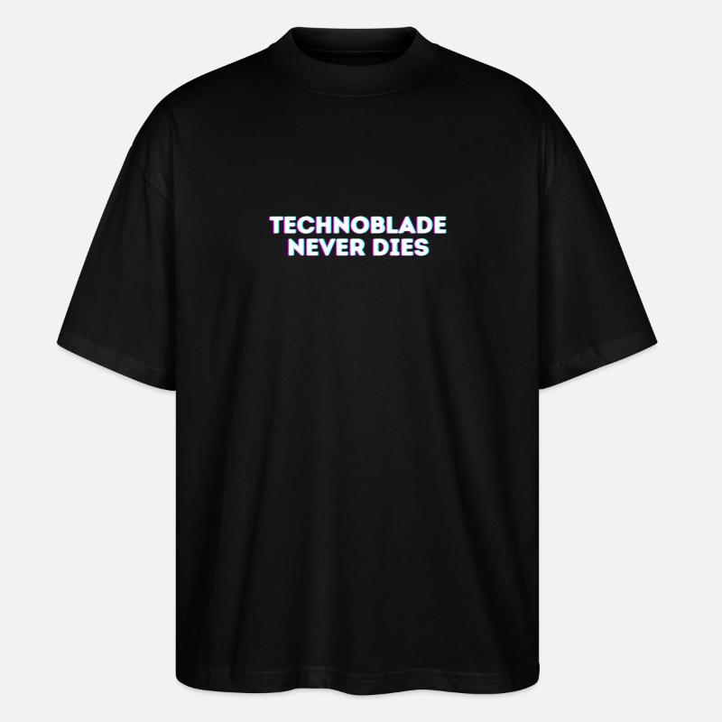 Technoblade Never dies - Stanley/Stella Oversized Unisex Bio T-Shirt Blaster 2.0 - Schwarz