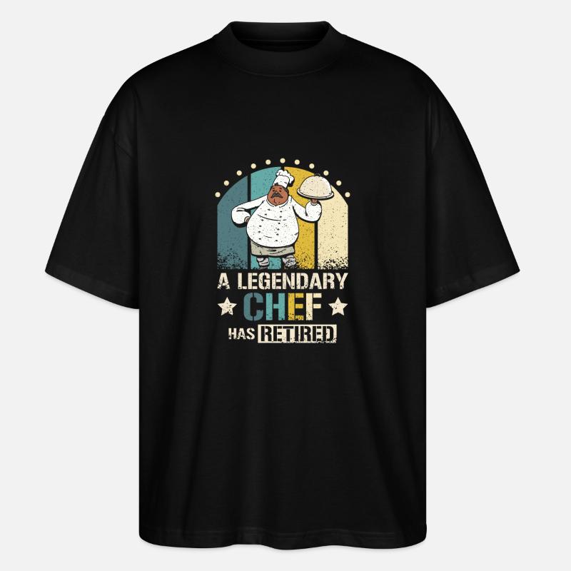 Koch im Ruhestand - Stanley/Stella Oversized Unisex Bio T-Shirt Blaster 2.0 - Schwarz