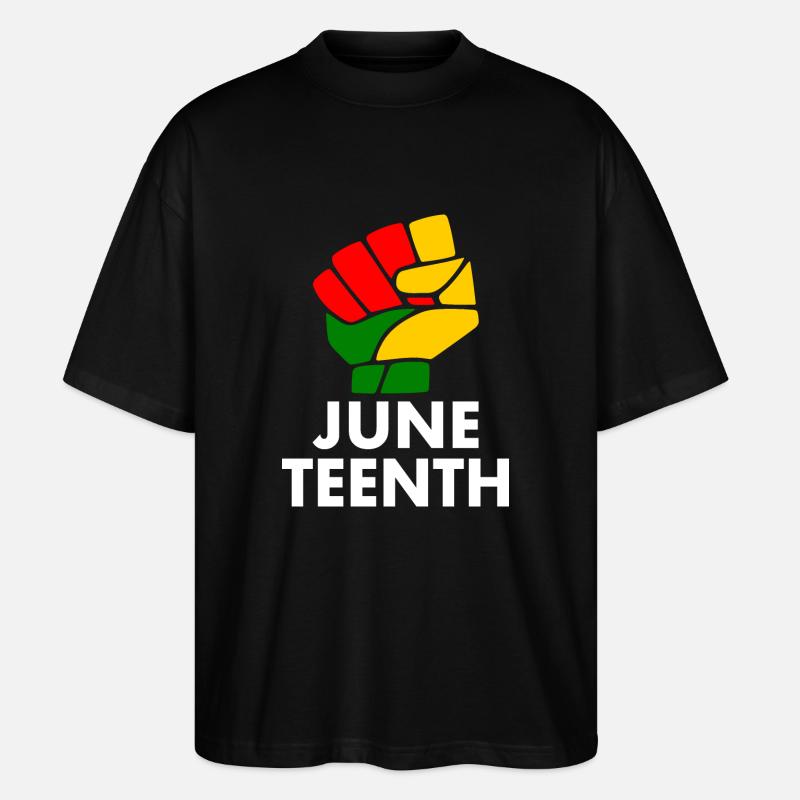 juneteenth - Stanley/Stella Oversized Unisex Organic T-shirt Blaster 2.0 - black