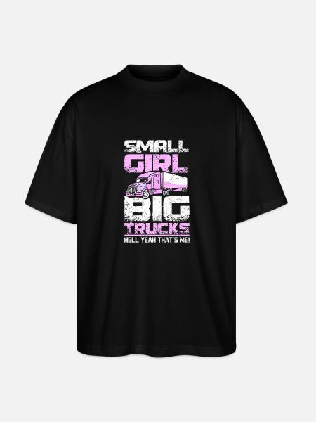 Small girl big trucks - Stanley/Stella Oversized Unisex Organic T-shirt Blaster 2.0 - black