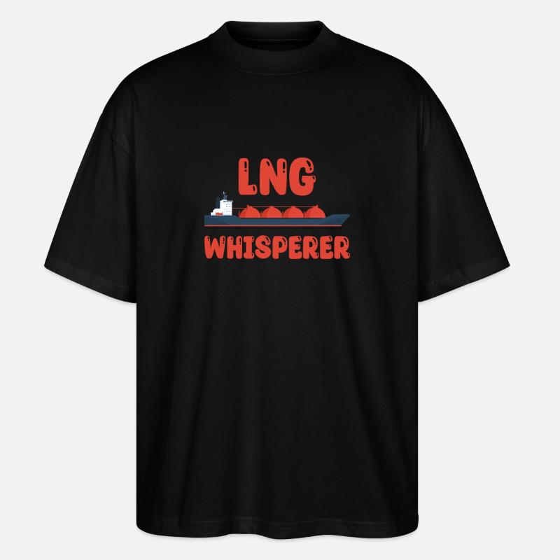 LNG Flüsterer - Stanley/Stella Oversized Unisex Bio T-Shirt Blaster 2.0 - Schwarz