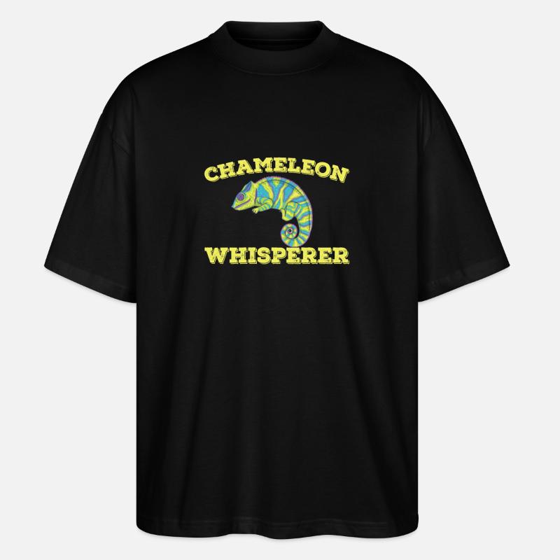 Caméléon Whisperer - T-shirt bio Blaster 2.0 coupe oversize Stanley/Stella Unisexe - noir
