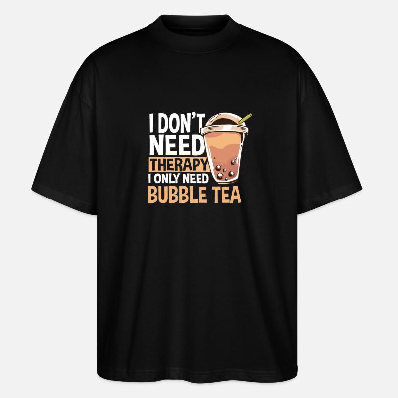 Funny Bubble Tea Gift - Stanley/Stella Oversized Unisex Organic T-shirt Blaster 2.0 - black