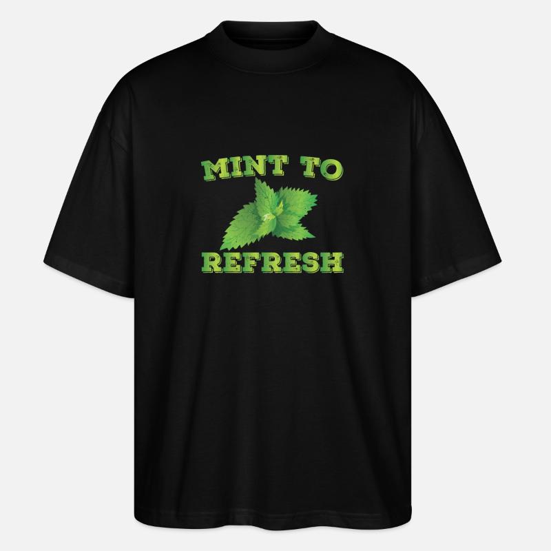 Mint to refresh - Stanley/Stella Oversized Unisex Organic T-shirt Blaster 2.0 - black