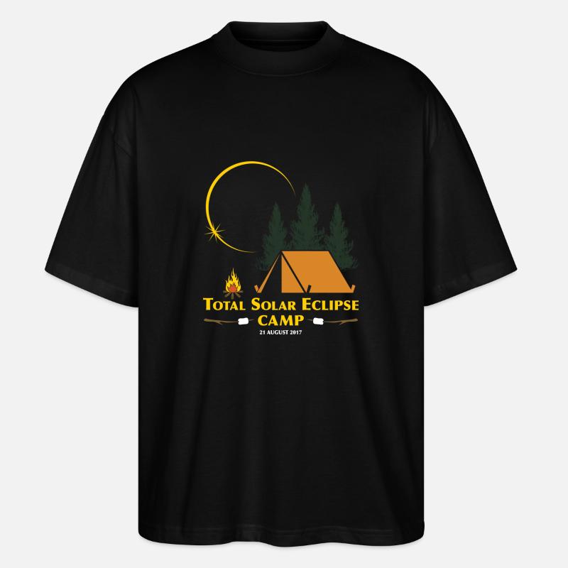 Total Solar Eclipse Camp - Stanley/Stella Oversized Unisex Organic T-shirt Blaster 2.0 - black