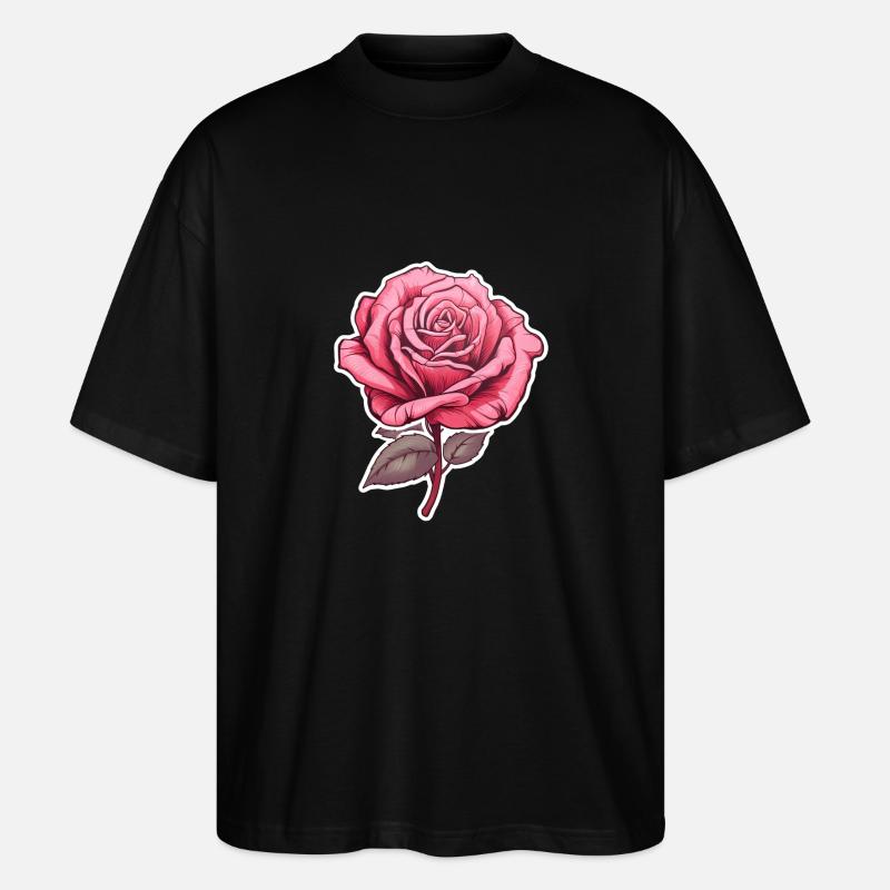 Rose pink - Stanley/Stella Oversized Unisex Bio T-Shirt Blaster 2.0 - Schwarz