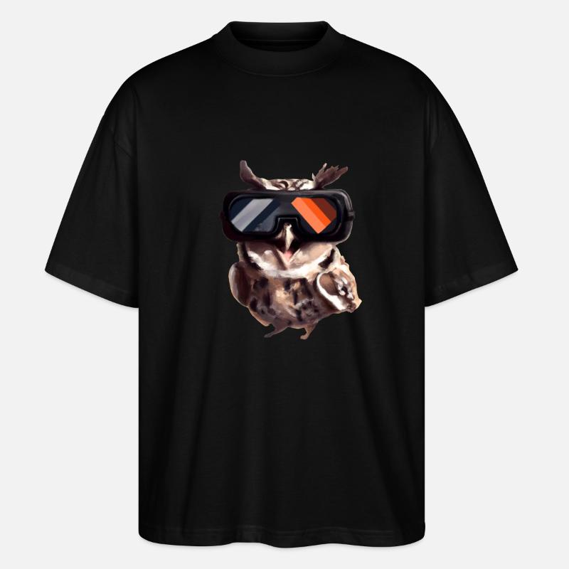 Eule _ 05 - Stanley/Stella Oversized Unisex Bio T-Shirt Blaster 2.0 - Schwarz