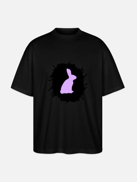 Éclaboussures de lapin - T-shirt bio Blaster 2.0 coupe oversize Stanley/Stella Unisexe - noir