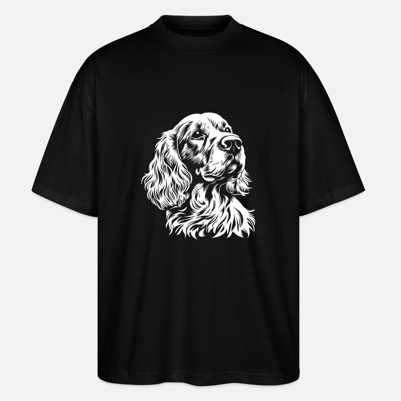 Cocker Spaniel - Fan de chiens - T-shirt bio Blaster 2.0 coupe oversize Stanley/Stella Unisexe - noir